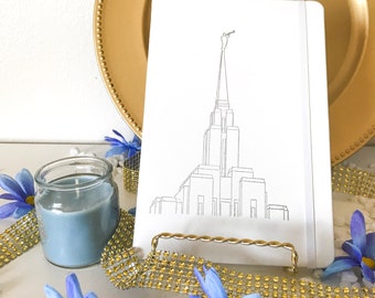 Oquirrh Mountain UT LDS Temple Journal, lds baptism gift, LDS study journal, scripture journal, mission journal, young women journal