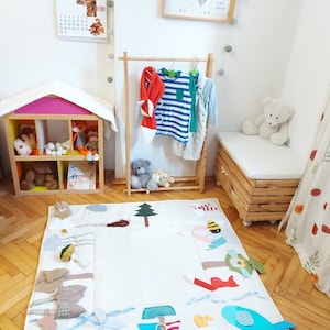 Coperta sensoriale morbida per bambini, giocattolo per attività per bambini per lo sviluppo delle capacità motorie fini, tappetino antistress per bambini, tappetino da gioco per bambini, tappetino da gioco per bambini piccoli e bambini piccoli