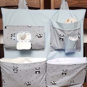 Organizador de cuna / Organizador de cuna / Organizador de bolsillo para cama / Accesorios de ropa de cama para bebé / Decoración de habitación de bebé / Almacenamiento de juguetes