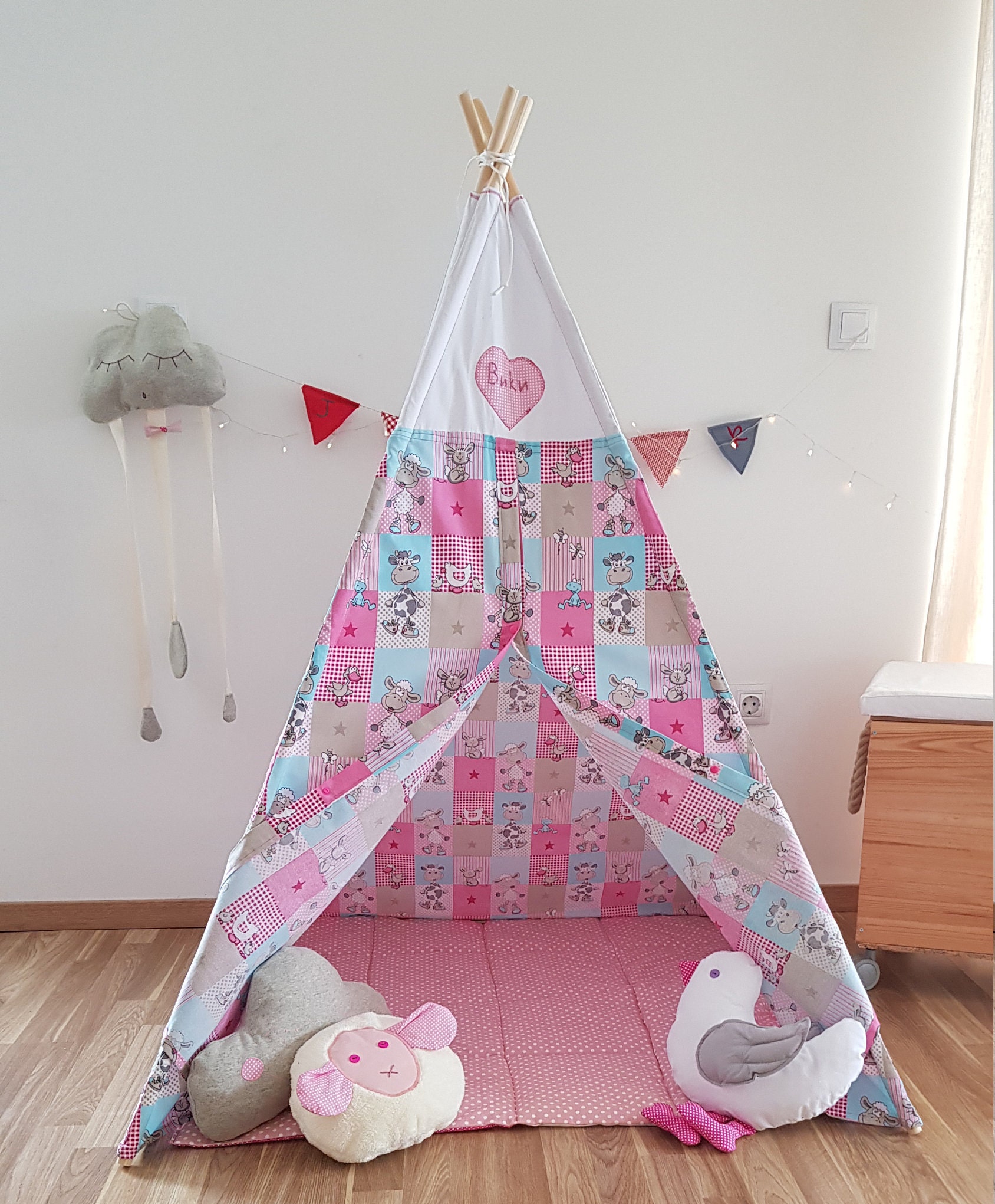 Teepee Tent For Kids Teepee Childrens Teepee Kids Tent Tipi Kids Teepee Teepee Tent Teepee Tent Kids Wigwam Play Tent Teepee Kids