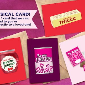 SEND a physical Valentines Card / greeting card / anniversary card / love card / funny cards / card for her / card for him