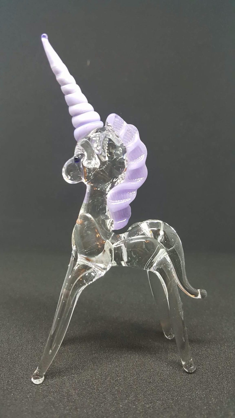 Unicorn Glass Figurine Etsy UK