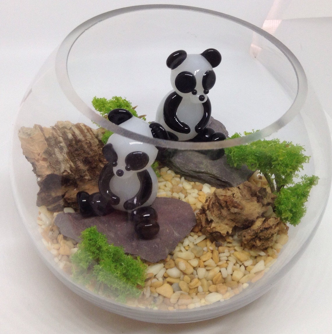 Glass Panda Bowl Etsy