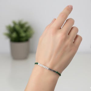 Pulsera de coordenadas - Acero inoxidable - Personalizada - GPS - Pulsera de ubicación especial - Longitud Latitud - Nudo ajustable