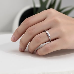 Personalisierter Anfangsring: 18K Vergoldetes Edelstahlband