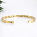 Personalized Pet Memorial Bracelet: Stainless Steel Cuff, Dog Loss Gift product logo