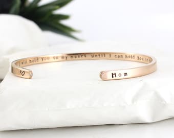 Memorial Cuff Bracelet: Personalized Sympathy Gift, Loss of Mom/ Dad/ Other