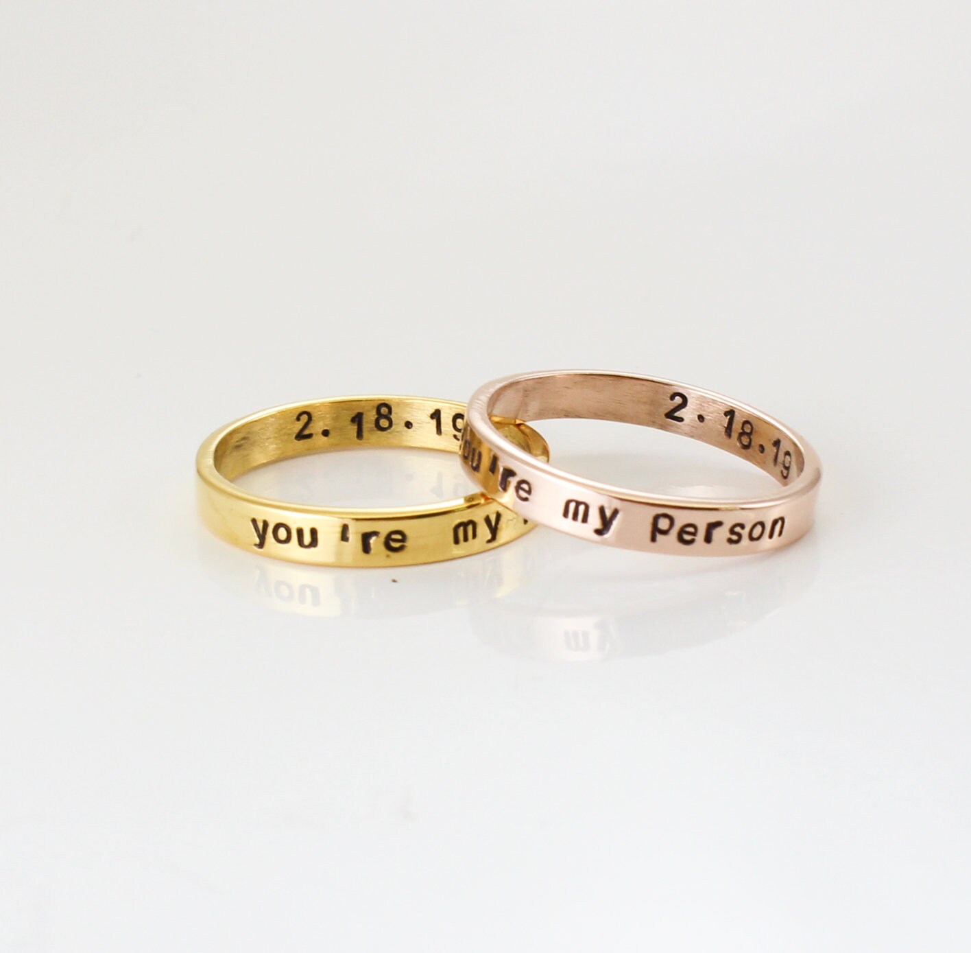 Personalized Couple Rings: Stainless Steel Promise Rings, Custom ...