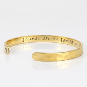 Pulsera de amistad para 2 o más amigos, Los amigos son la familia.., Regalo de mejor amigo, Joyería de amistad, Grabado, Regalo BFF personalizado imagen 1