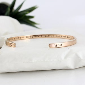 Ich werde Sie in meinem Herzen halten, bis ich Sie im Himmel halten kann, Gedenkarmband, Beileidsgeschenke, Verlust von Mama Papa, Erinnerungsgeschenke