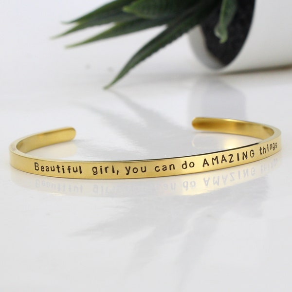 Pulsera para adolescentes, regalos para adolescentes - Pulseras inspiradoras para mujeres - Joyas lindas para niñas - Regalo de cumpleaños para adolescentes - Personalizado