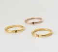 Personalized - Stacking 18K Gold Plated Ring - Initial Ring - Main material Stainless Steel - Stackable Ring