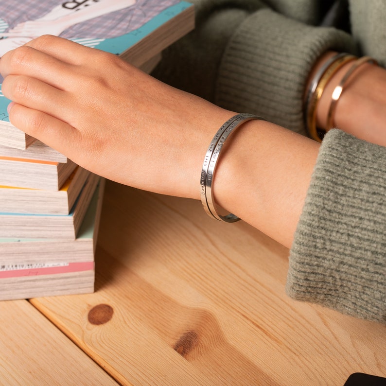 Regali per cugini per donne e ragazze, braccialetto personalizzato in acciaio inossidabile per cugini, regalo di compleanno di Natale, gioielli per cugini immagine 6