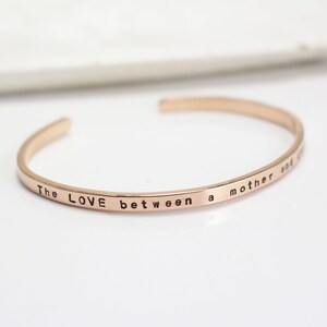 Personalized Mother Daughter Bracelet: Engraved Stainless Steel Bangle