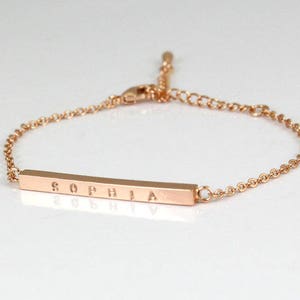Personalized Name Bracelet: Gold, Rose Gold, or Silver Plated