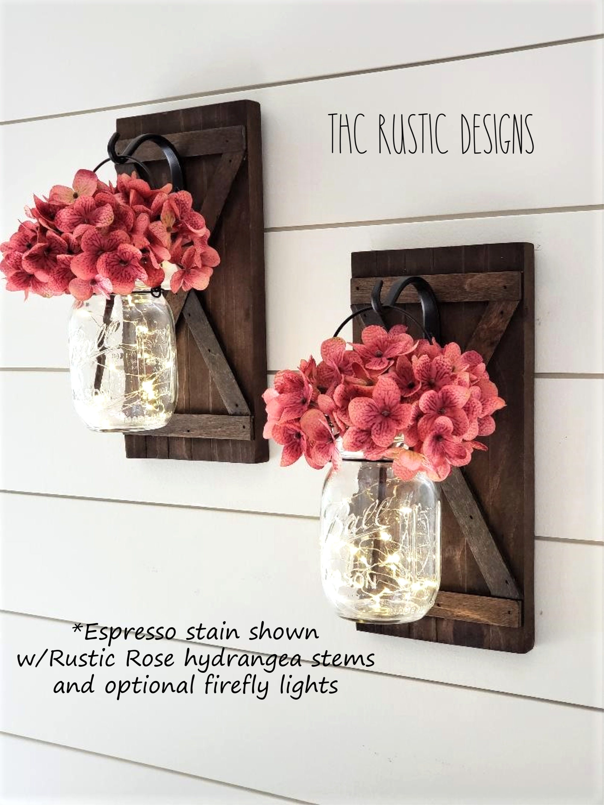 Lighted Mason Jar Sconce Rustic Home Decor Farmhouse Decor | Etsy