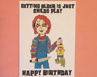 Chucky Doll Child's Play Birthday Greetings Card