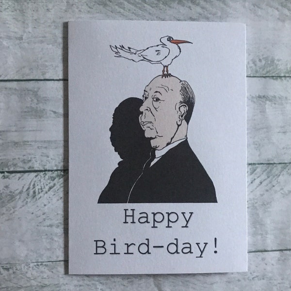 The Birds, Alfred Hitchcock 1960's film themed birthday card