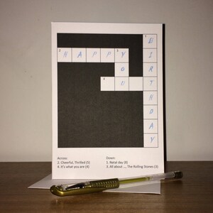 Crossword Funny Rude and Offensive Birthday Card Etsy Crossword Funny Rude and Offensive Birthday Card Etsy