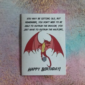 Dungeons and Dragons, verjaardagskaart van 5 x 7 inch met D&D, DnD-thema