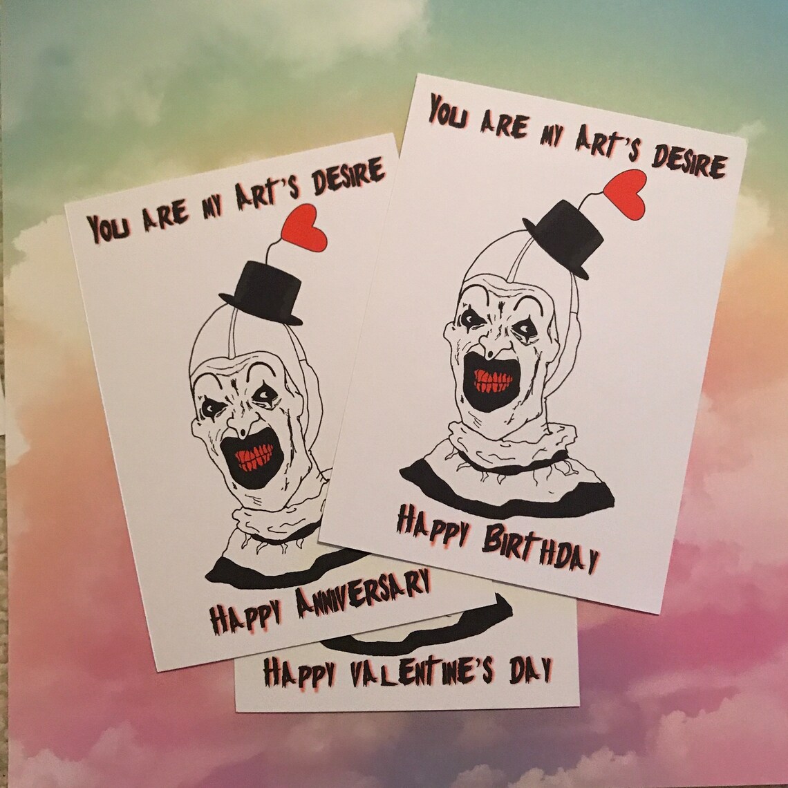 Terrifier Horror Film Art the Clown Birthday Valentine Anniversary ...