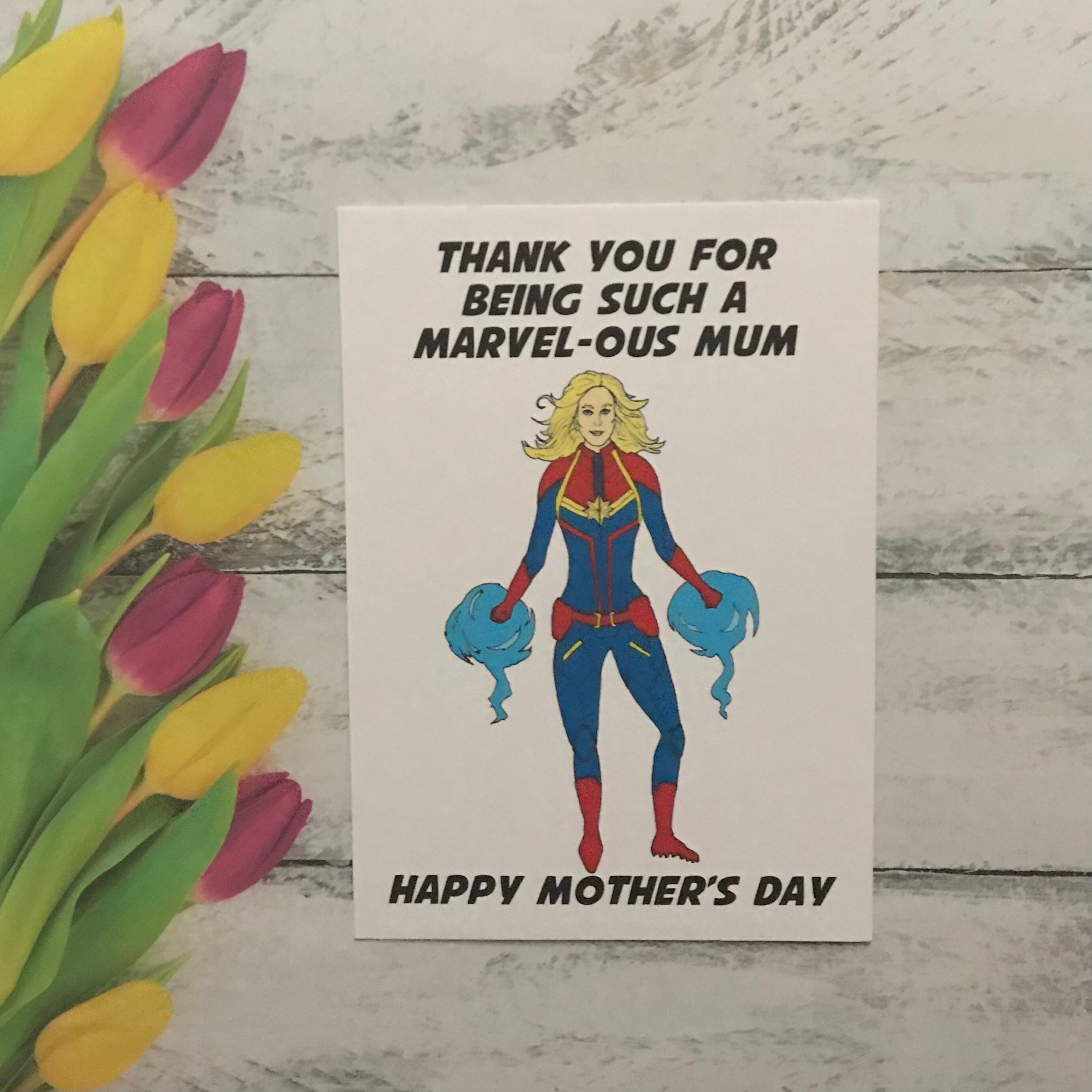 Captain Marvel Marvel The Avengers Birthday Mother's Day | Etsy