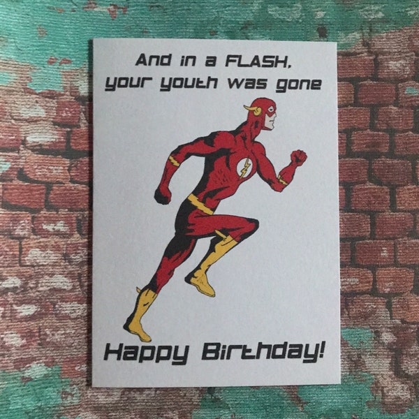 Flash Birthday Card Etsy UK