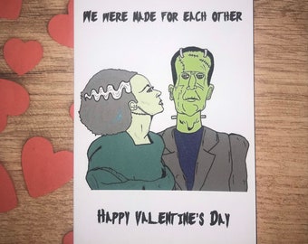 Braut von Frankenstein - Universal Bilder Zeichen-Referenz - Geburtstags-, Jahrestag- oder Valentinstagskarte 15x18 zoll