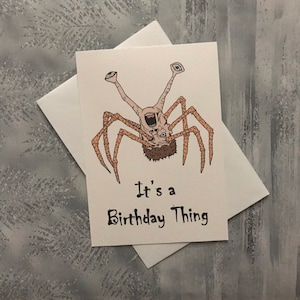 Referência ao filme de terror The Thing Kurt Russell - Cartão de felicitações de aniversário 5 x 7 polegadas