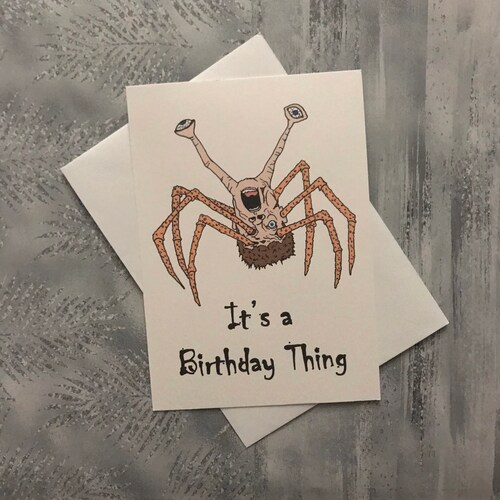 The Thing Kurt Russell horror film reference - Birthday 5x7 inch greetings card