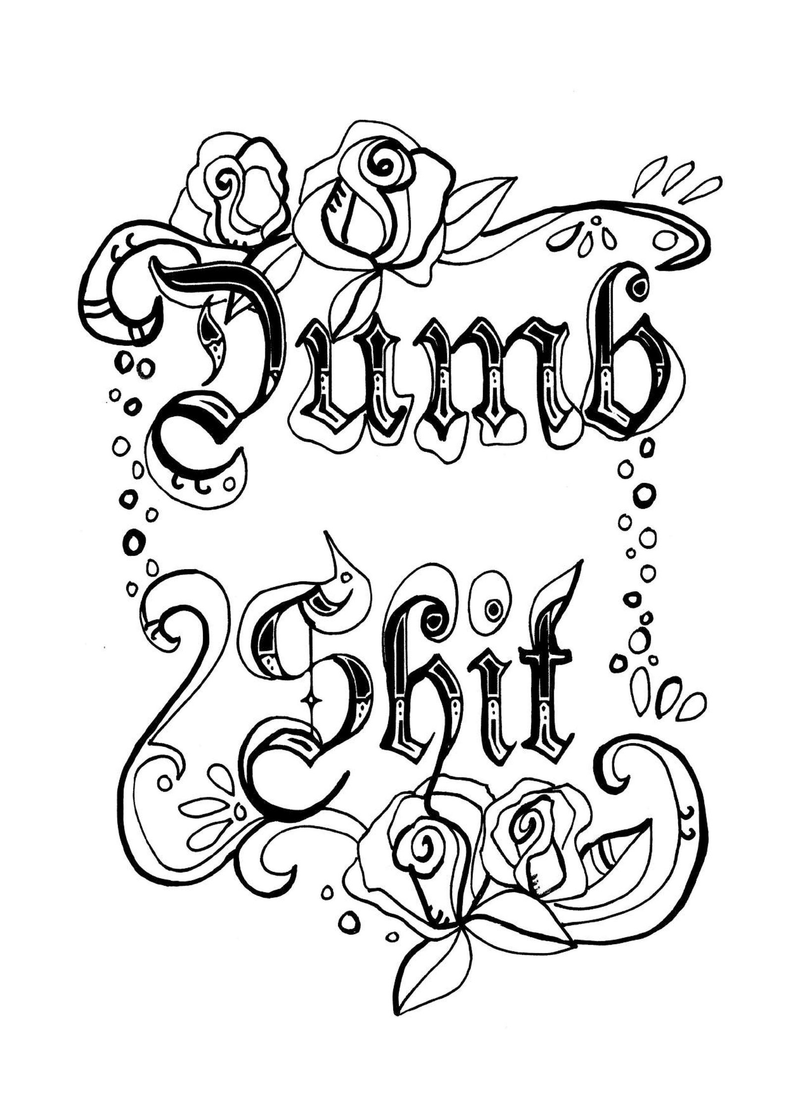 Swear Word Colouring Pages PRINTABLE 50 Rude & Cheeky | Etsy