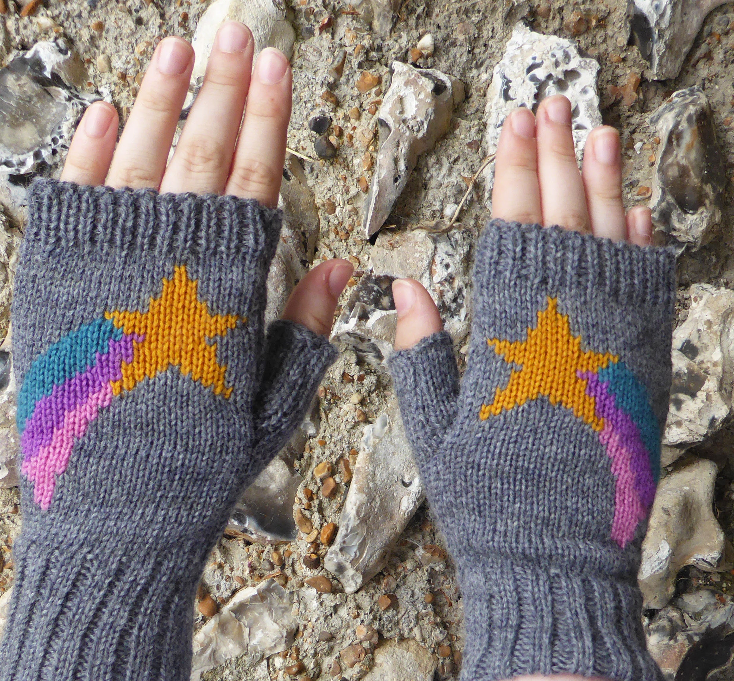 knitted wristlets