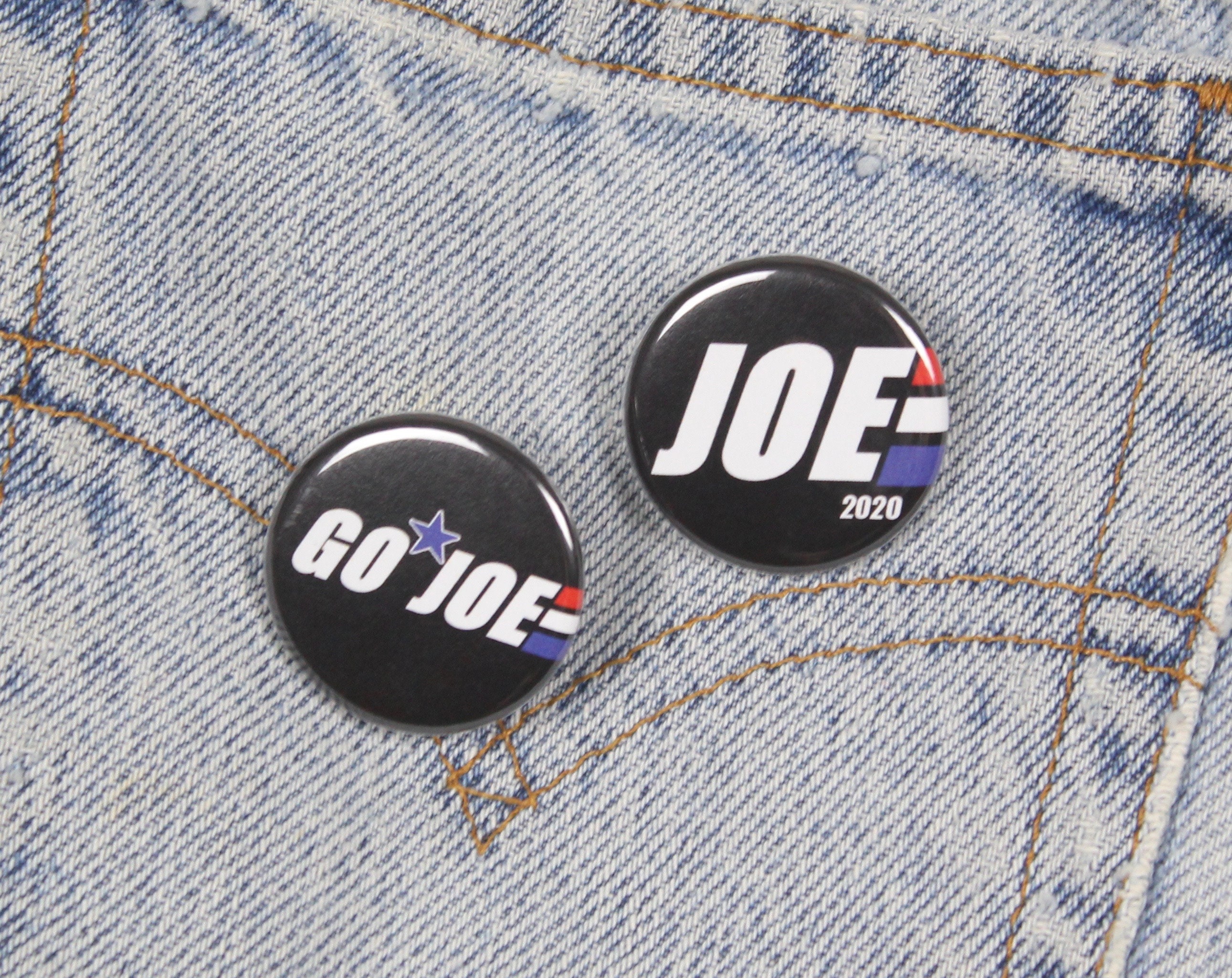 Go Joe. Joe 2020. Set of two 1.25 Inch Pin Back Button Badge Etsy