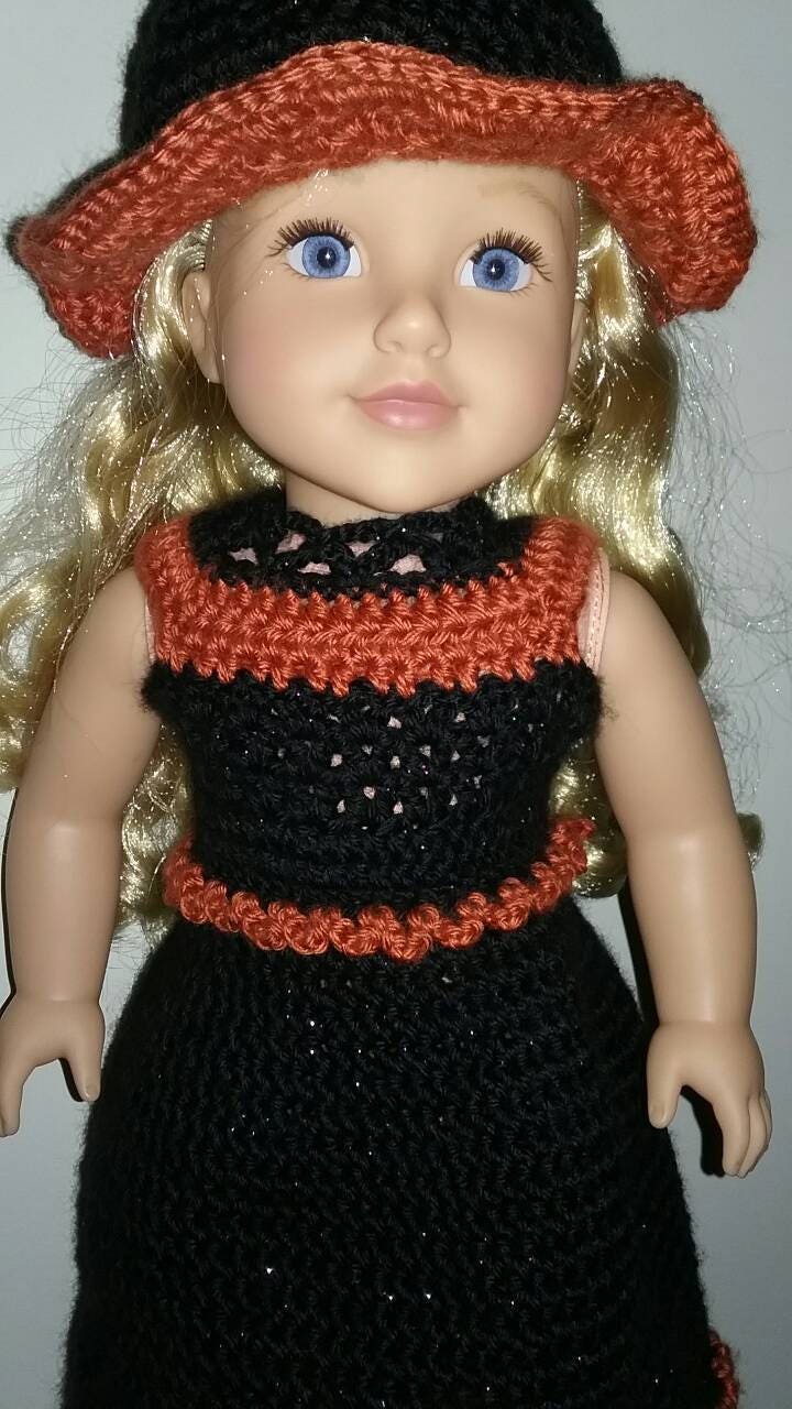 Witch Dress Pattern and Hat for 18 Doll American Girl Halloween Costume