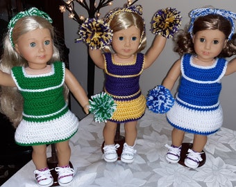 CHEERLEADING CROCHET, TENNIS, 18" doll, American Girl