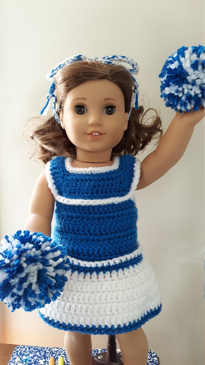 Cheerleading Crochet Pattern Tennis Dress American Girl 18 Doll image 3