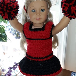 Cheerleading Crochet Pattern Tennis Dress American Girl 18 Doll image 5