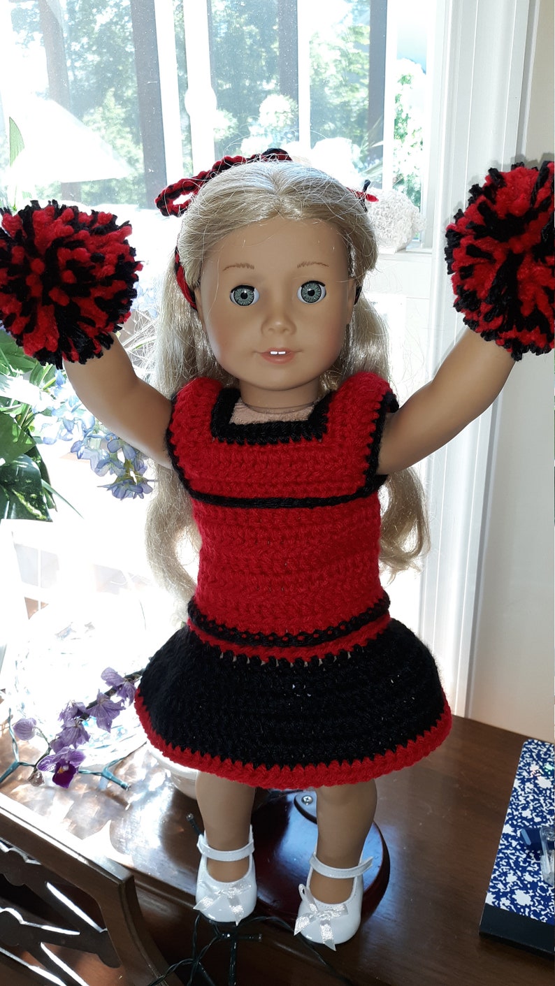 Cheerleading Crochet Pattern Tennis Dress American Girl 18 Doll image 5