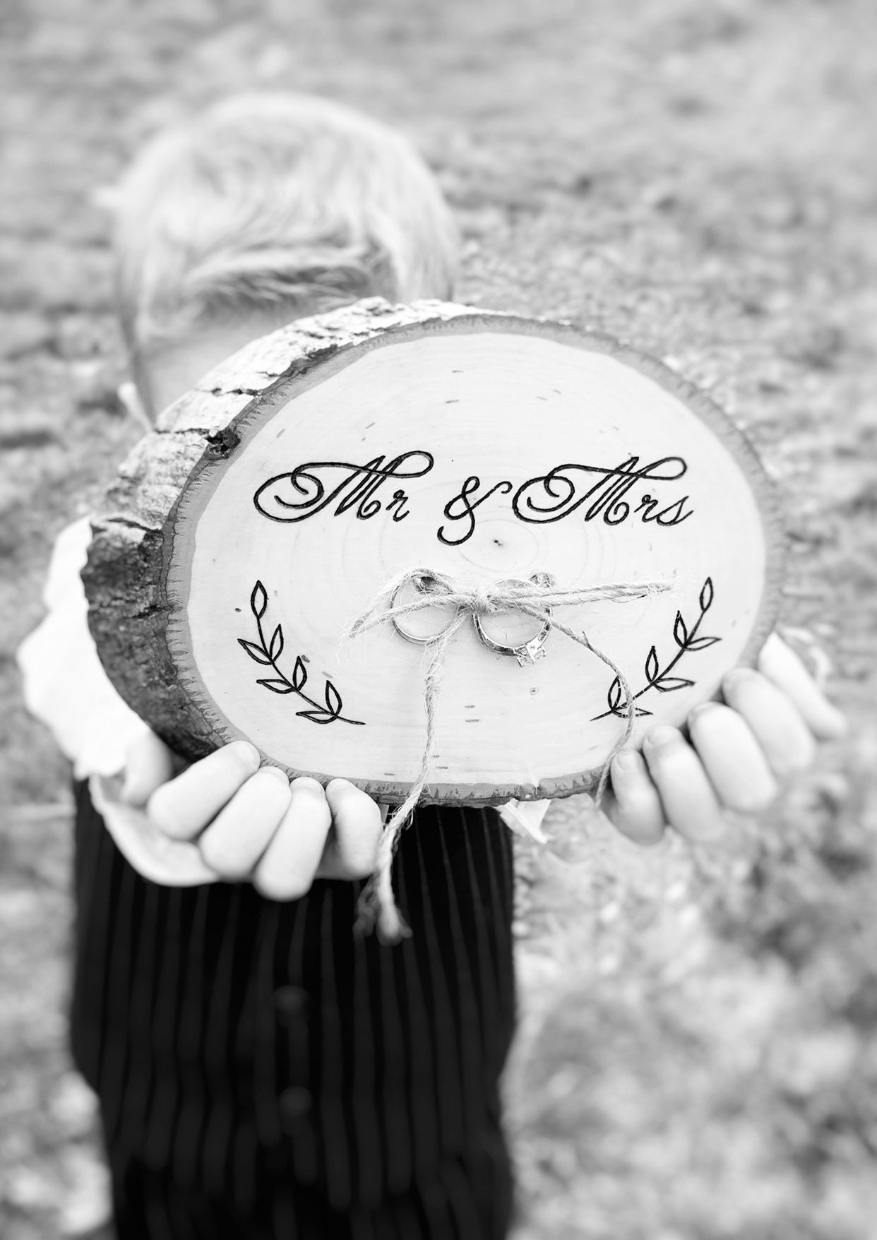 Ring Bearer Pillow Alternative Rustic Wedding Ring Bearer Tray Etsy