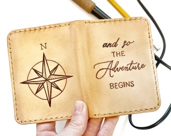 Adventure Compass Leather Wallet - July Crate Club