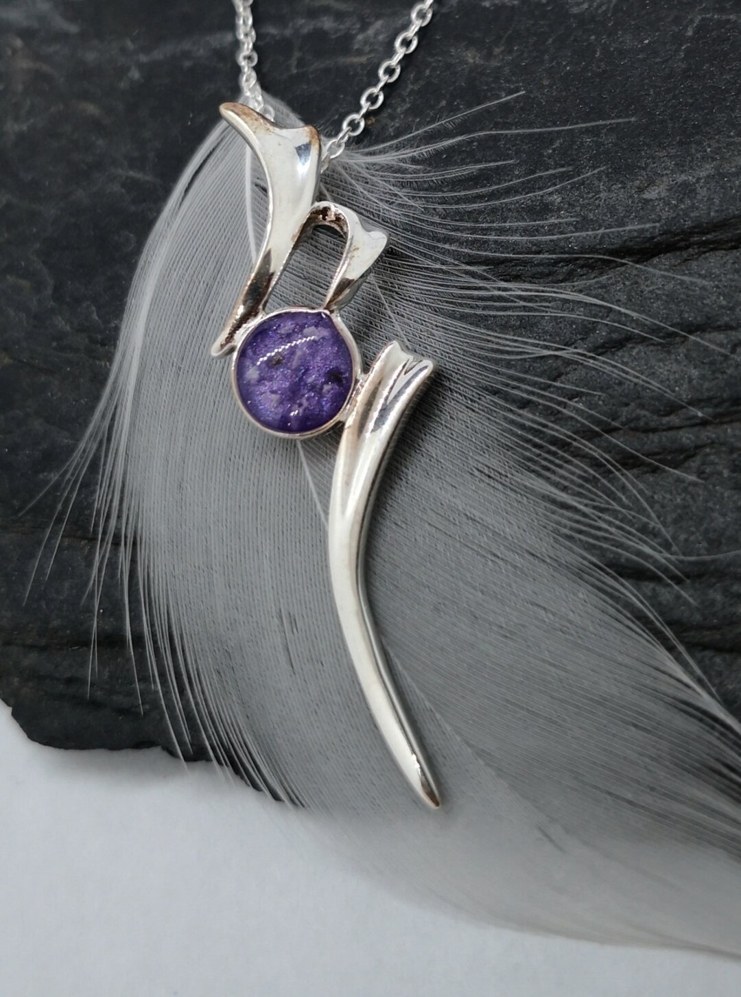 Breast Milk Ashes Inclusions Swirl Pendant in Sterling Etsy