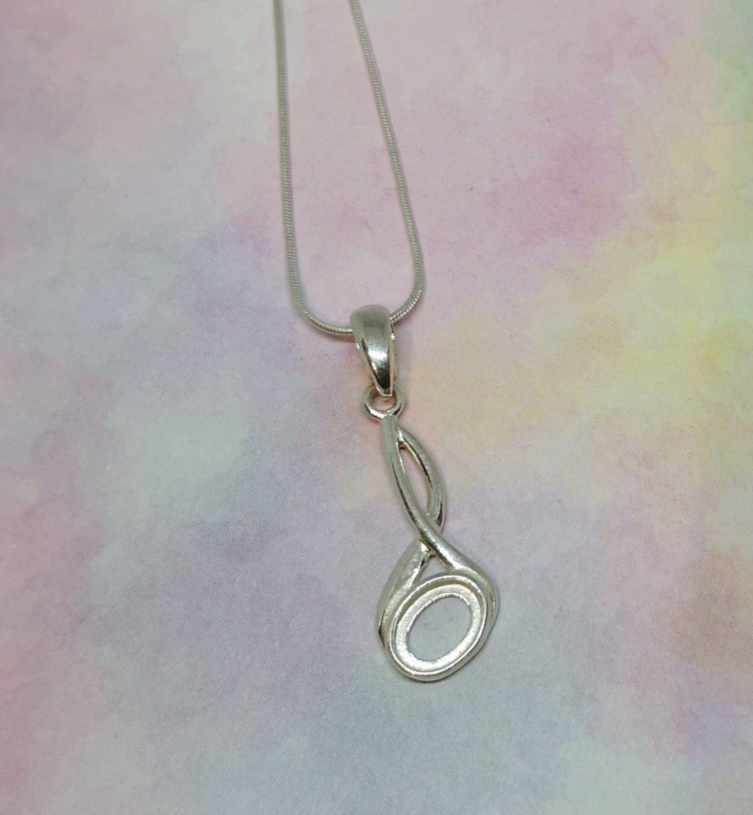 Breast Milk Ashes Inclusions Swirl Pendant in Sterling Silver Cremation Ashes Breastmilk