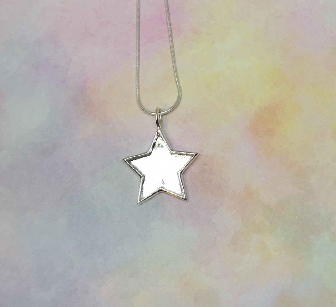 Breast Milk Ashes Inclusions Star Pendant in Sterling Etsy