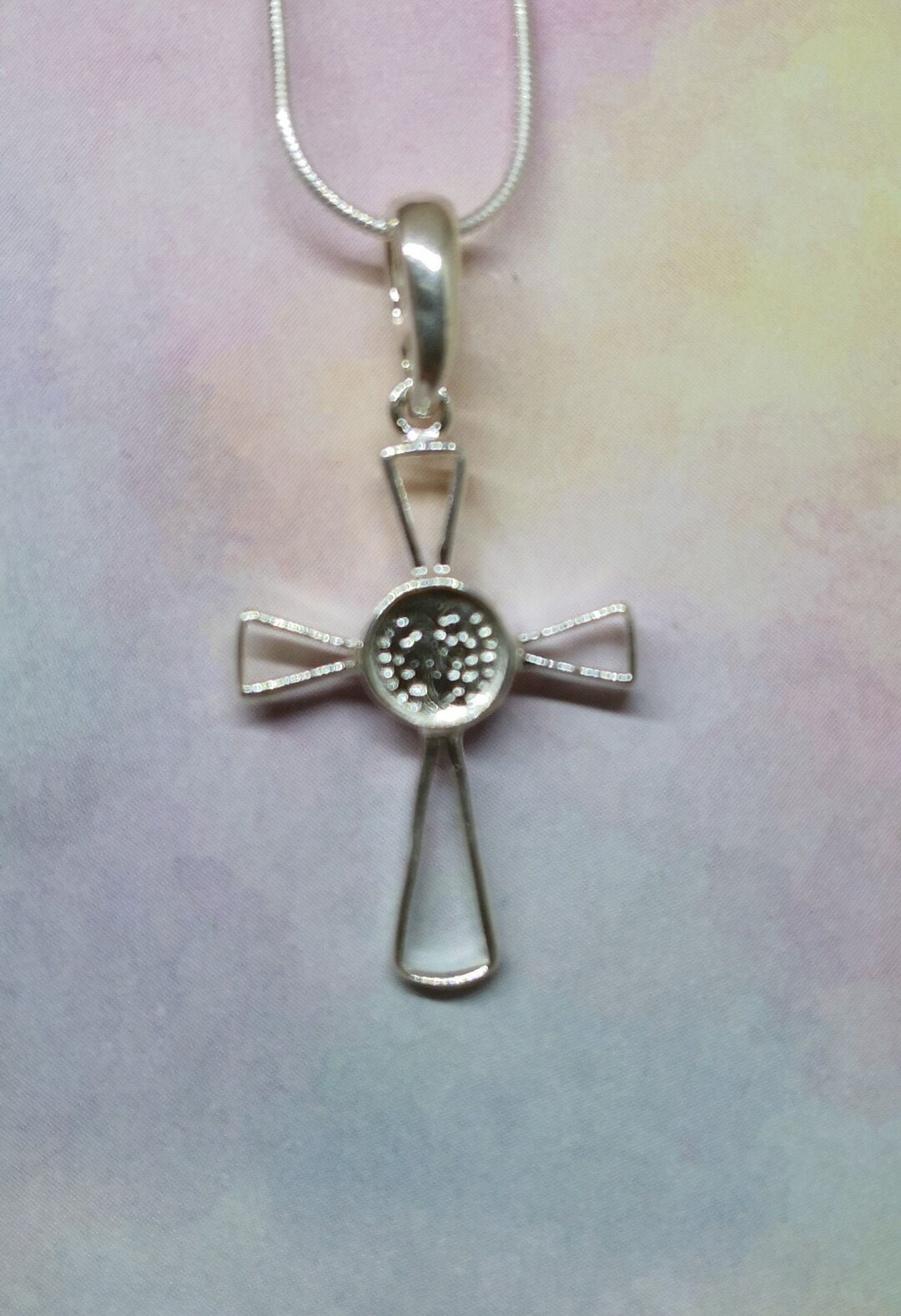 Breast Milk Ashes Inclusions Cross Pendant in Sterling Etsy