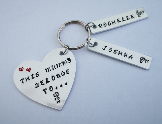 mummy and daddy keyrings
