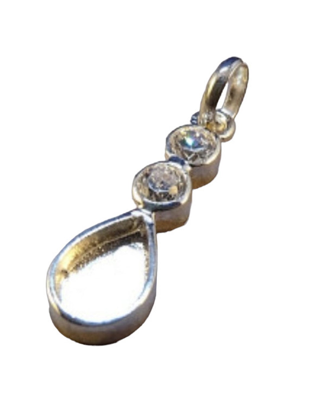 Breast Milk Ashes Inclusions Teardrop Pendant With Cubic Etsy