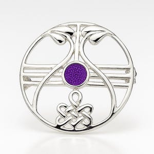 Brosch i sterlingsilver med kremeringsaska – keltiskt minnesmärke