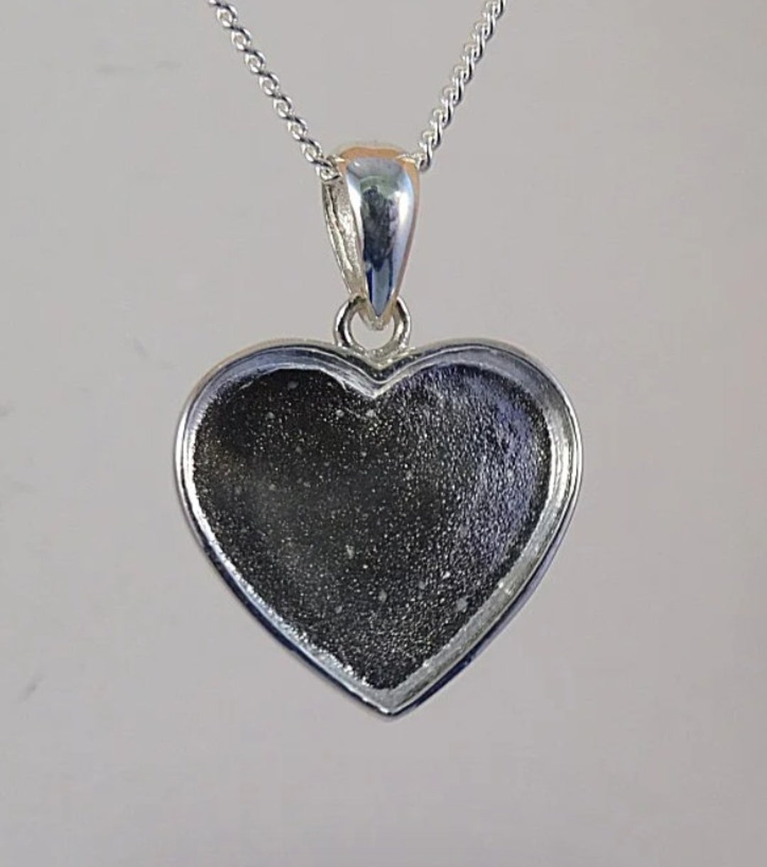 Breast Milk Ashes Inclusions Heart Pendant in Sterling Etsy