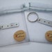 Couples Keyring Set - Set of 2 Matching Couples Keyrings - Personalised - Keyring Set His and Hers - Aluminium - Hand Stamped - valentines