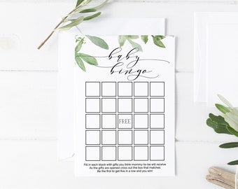 baby shower bingo etsy
